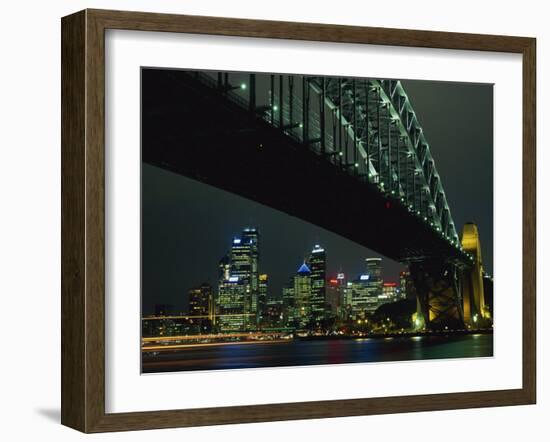 Sydney Harbour Bridge and Skyline, Sydney, New South Wales, Australia, Pacific-Neale Clarke-Framed Photographic Print