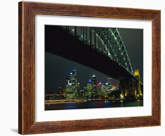 Sydney Harbour Bridge and Skyline, Sydney, New South Wales, Australia, Pacific-Neale Clarke-Framed Photographic Print