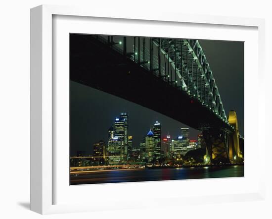 Sydney Harbour Bridge and Skyline, Sydney, New South Wales, Australia, Pacific-Neale Clarke-Framed Photographic Print