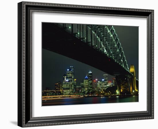 Sydney Harbour Bridge and Skyline, Sydney, New South Wales, Australia, Pacific-Neale Clarke-Framed Photographic Print