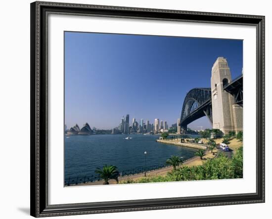 Sydney Harbour Bridge and Skyline, Sydney, New South Wales, Australia-Neale Clarke-Framed Photographic Print