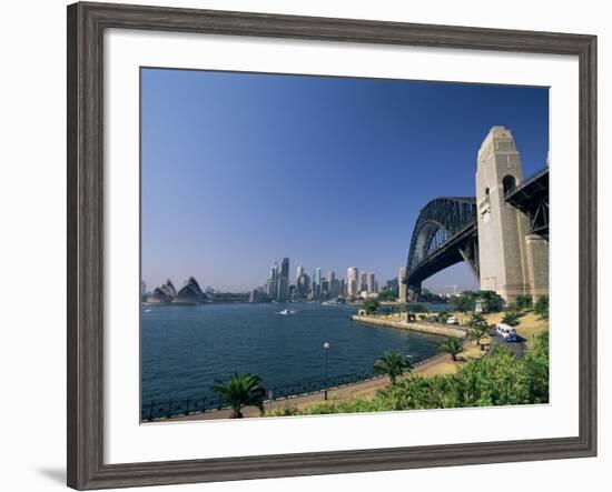 Sydney Harbour Bridge and Skyline, Sydney, New South Wales, Australia-Neale Clarke-Framed Photographic Print