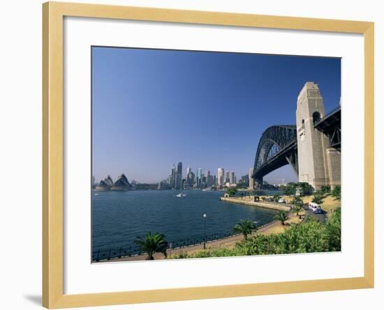 Sydney Harbour Bridge and Skyline, Sydney, New South Wales, Australia-Neale Clarke-Framed Photographic Print