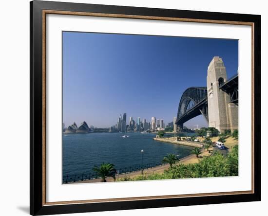 Sydney Harbour Bridge and Skyline, Sydney, New South Wales, Australia-Neale Clarke-Framed Photographic Print