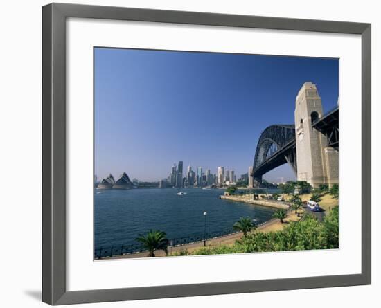 Sydney Harbour Bridge and Skyline, Sydney, New South Wales, Australia-Neale Clarke-Framed Photographic Print