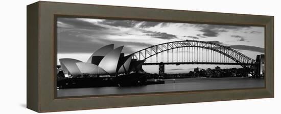 Sydney Harbour Bridge at Sunset, Sydney, Australia-null-Framed Premier Image Canvas