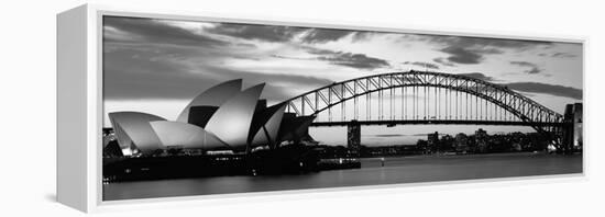 Sydney Harbour Bridge at Sunset, Sydney, Australia-null-Framed Premier Image Canvas