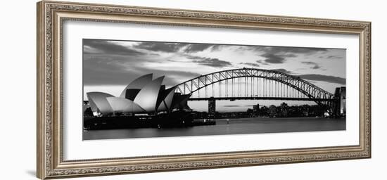 Sydney Harbour Bridge at Sunset, Sydney, Australia-null-Framed Photographic Print