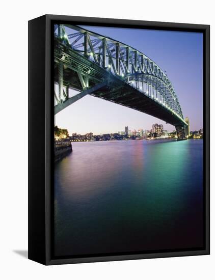 Sydney Harbour Bridge, Circular Quay Pier, Sydney, New South Wales, Australia, Pacific-Alain Evrard-Framed Premier Image Canvas