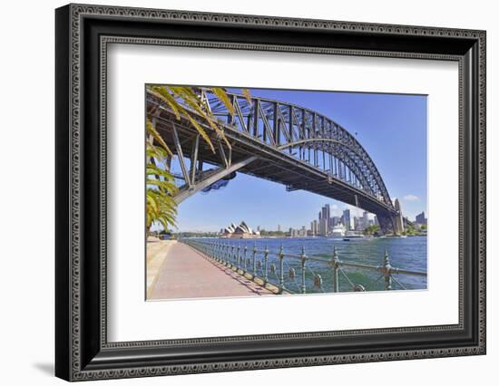 Sydney Harbour Bridge with City Skyline, Sydney, Australia-robert cicchetti-Framed Photographic Print