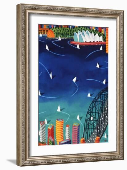 Sydney Harbour-Ian Tremewen-Framed Giclee Print