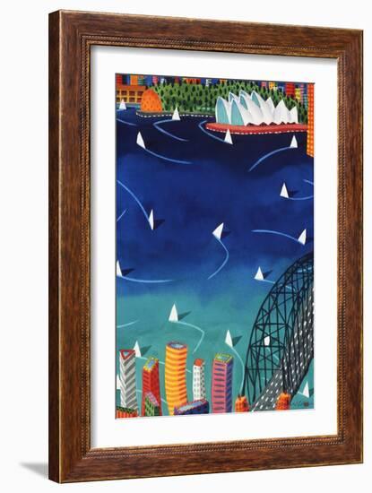 Sydney Harbour-Ian Tremewen-Framed Giclee Print