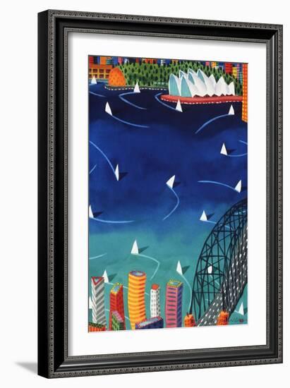 Sydney Harbour-Ian Tremewen-Framed Giclee Print