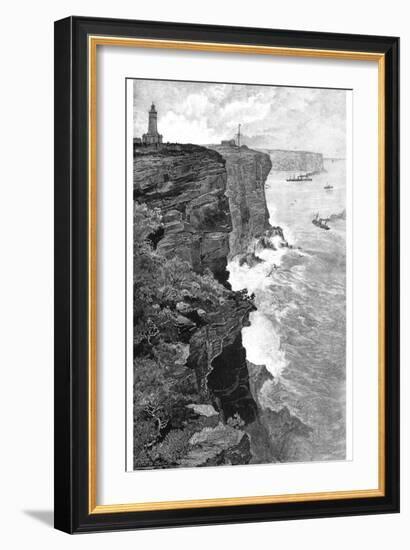 Sydney Heads from the South, New South Wales, Australia, 1886-Frederic B Schell-Framed Giclee Print