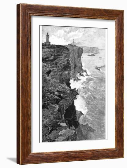 Sydney Heads from the South, New South Wales, Australia, 1886-Frederic B Schell-Framed Premium Giclee Print