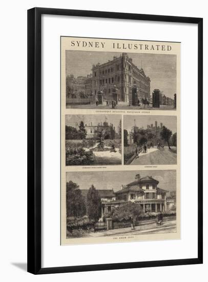 Sydney Illustrated-null-Framed Giclee Print