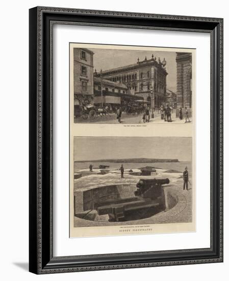 Sydney Illustrated-null-Framed Giclee Print