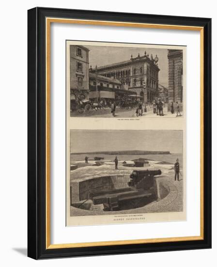 Sydney Illustrated-null-Framed Giclee Print