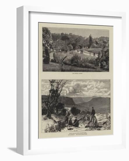Sydney Illustrated-null-Framed Giclee Print