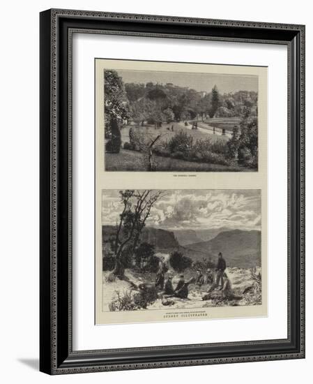 Sydney Illustrated-null-Framed Giclee Print