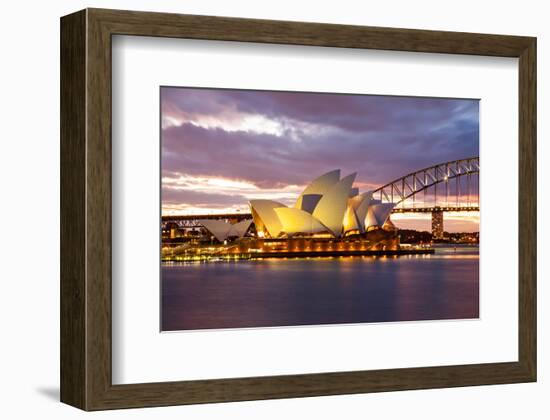 Sydney Opera &Bridge Australia-null-Framed Premium Giclee Print