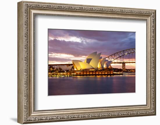 Sydney Opera &Bridge Australia-null-Framed Art Print