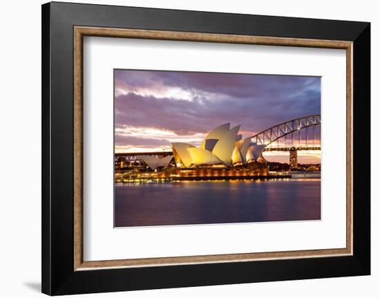 Sydney Opera &Bridge Australia-null-Framed Art Print