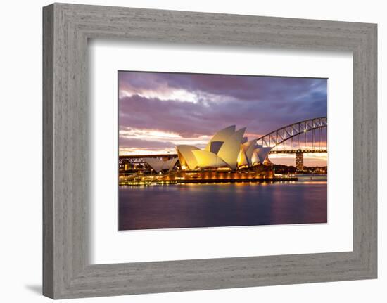 Sydney Opera &Bridge Australia-null-Framed Art Print