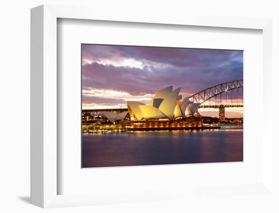Sydney Opera &Bridge Australia-null-Framed Art Print