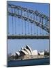 Sydney Opera House and Harbour Bridge, Sydney, New South Wales (N.S.W.), Australia-Fraser Hall-Mounted Photographic Print