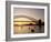 Sydney Opera House and Sydney Harbour Bridge at Sunset, Sydney, New South Wales, Australia-Steve Vidler-Framed Photographic Print