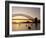 Sydney Opera House and Sydney Harbour Bridge at Sunset, Sydney, New South Wales, Australia-Steve Vidler-Framed Photographic Print