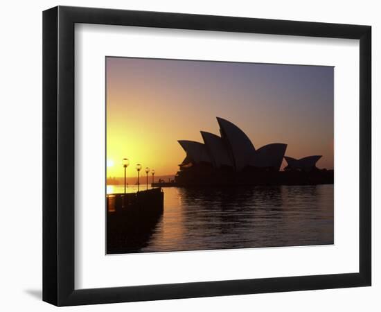 Sydney Opera House at Dawn, Sydney, Australia-David Wall-Framed Photographic Print