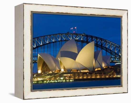 Sydney, Opera House at Dusk, Australia-Peter Adams-Framed Premier Image Canvas