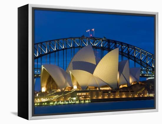 Sydney, Opera House at Dusk, Australia-Peter Adams-Framed Premier Image Canvas