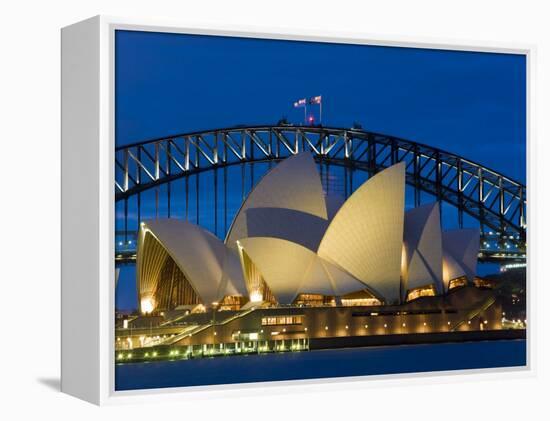 Sydney, Opera House at Dusk, Australia-Peter Adams-Framed Premier Image Canvas