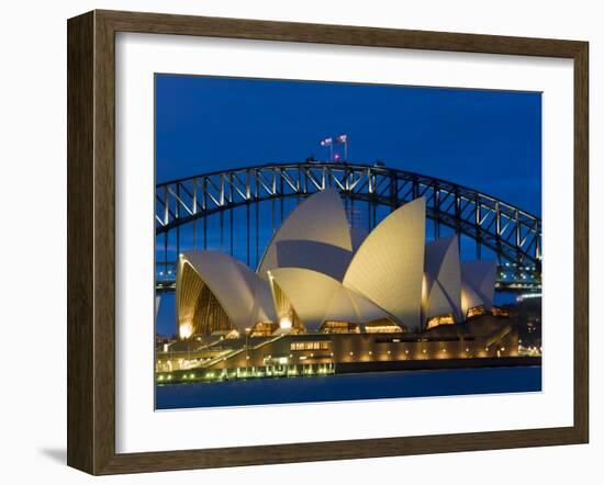 Sydney, Opera House at Dusk, Australia-Peter Adams-Framed Photographic Print