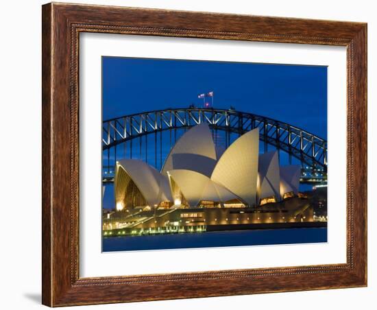 Sydney, Opera House at Dusk, Australia-Peter Adams-Framed Photographic Print