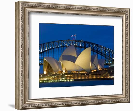 Sydney, Opera House at Dusk, Australia-Peter Adams-Framed Photographic Print