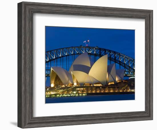 Sydney, Opera House at Dusk, Australia-Peter Adams-Framed Photographic Print