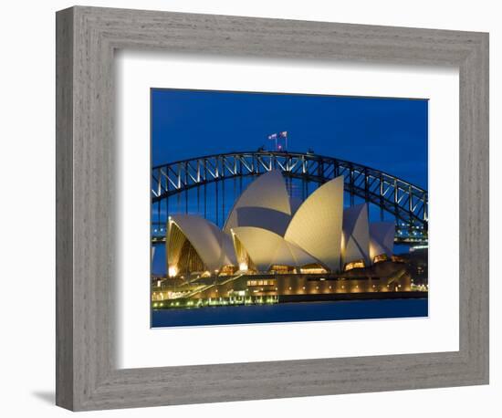 Sydney, Opera House at Dusk, Australia-Peter Adams-Framed Photographic Print