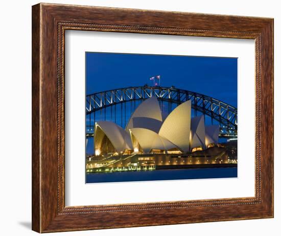 Sydney, Opera House at Dusk, Australia-Peter Adams-Framed Photographic Print