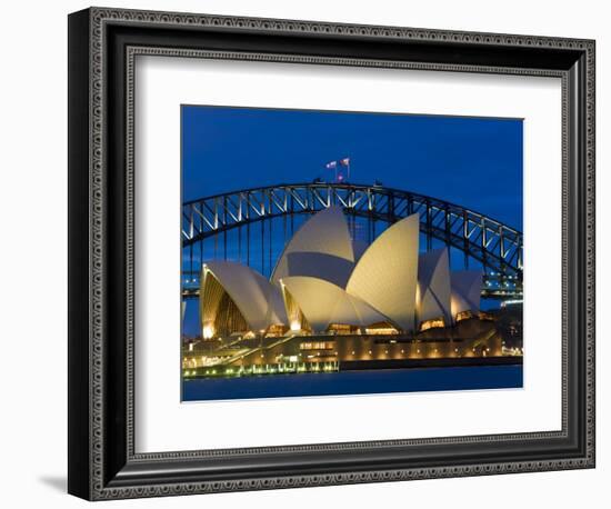 Sydney, Opera House at Dusk, Australia-Peter Adams-Framed Photographic Print