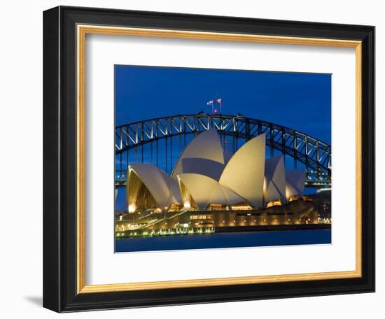 Sydney, Opera House at Dusk, Australia-Peter Adams-Framed Photographic Print