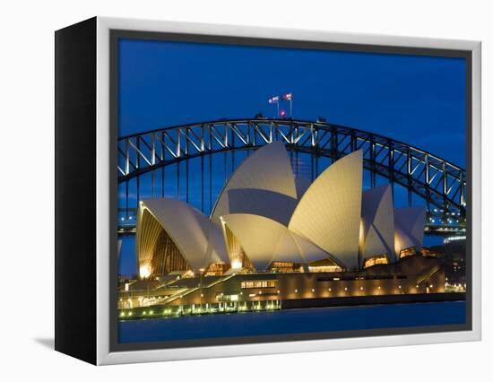 Sydney, Opera House at Dusk, Australia-Peter Adams-Framed Premier Image Canvas