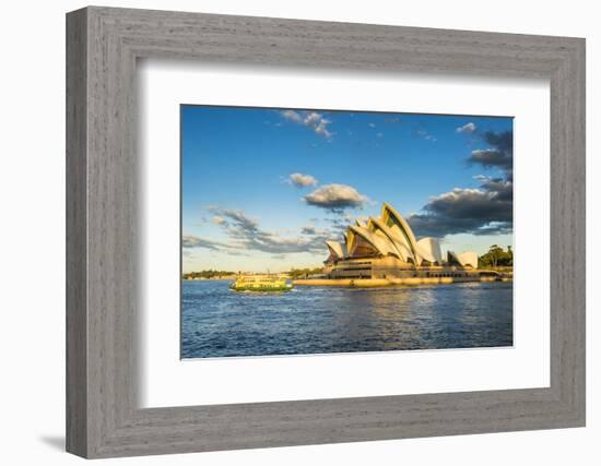 Sydney Opera House at sunset, UNESCO World Heritage Site, Sydney, New South Wales, Australia, Pacif-Michael Runkel-Framed Photographic Print