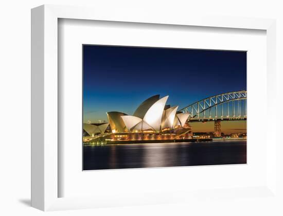 Sydney Opera House & Bridge-null-Framed Premium Giclee Print