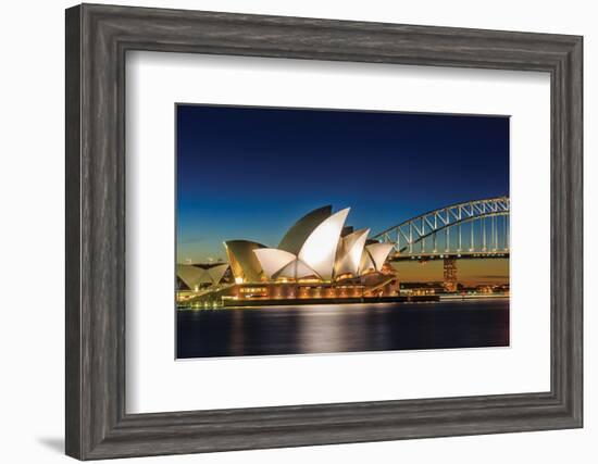 Sydney Opera House & Bridge-null-Framed Art Print