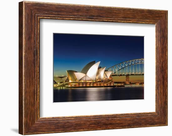 Sydney Opera House & Bridge-null-Framed Art Print