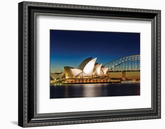 Sydney Opera House & Bridge-null-Framed Art Print